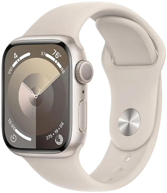 Apple MR963QP/A Apple Watch S9 GPS 45mm Starlight Alu Case w Starlight Sport Band S/M, 195949030826