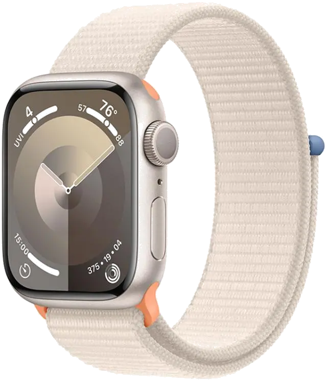 Apple MR983QP/A Apple Watch S9 GPS 45mm Starlight Alu Case w Starlight Sport Loop, 195949031045