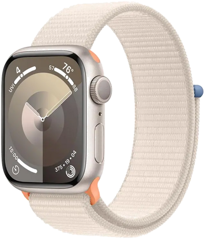 Apple MR983QP/A Apple Watch S9 GPS 45mm Starlight Alu Case w Starlight Sport Loop, 195949031045