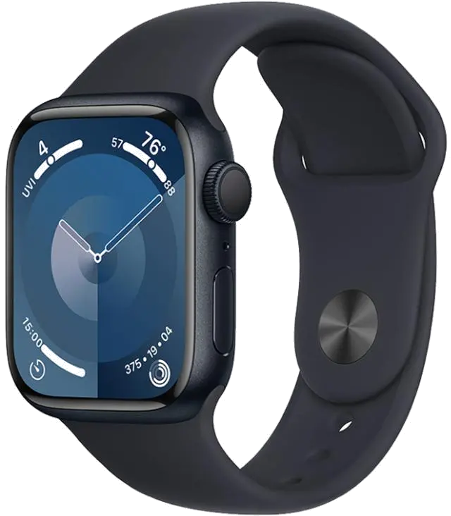 Apple MR993QP/A Apple Watch S9 GPS 45mm Midnight Alu Case w Midnight Sport Band S/M, 195949031151