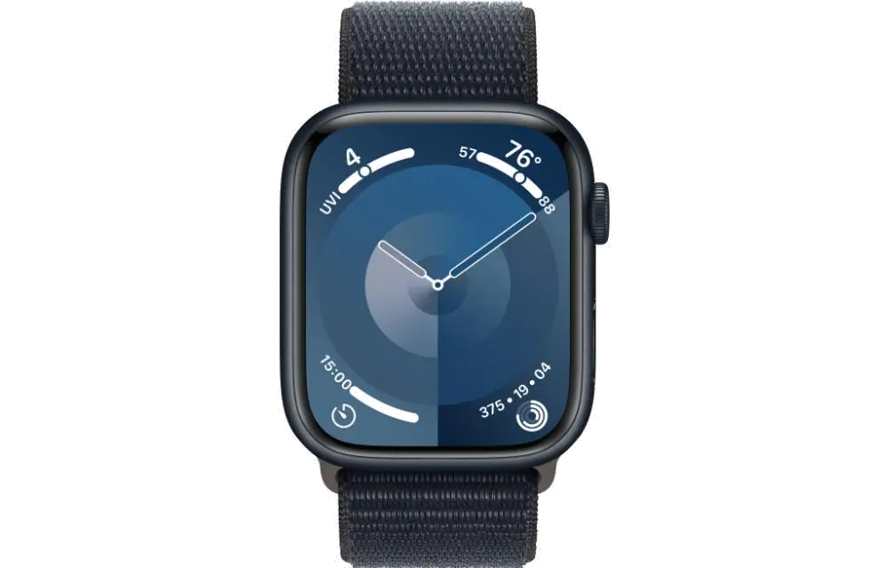 Apple MR9C3QP/A Apple Watch S9 GPS 45mm Midnight Alu Case w Midnight Sport Loop, 195949031373