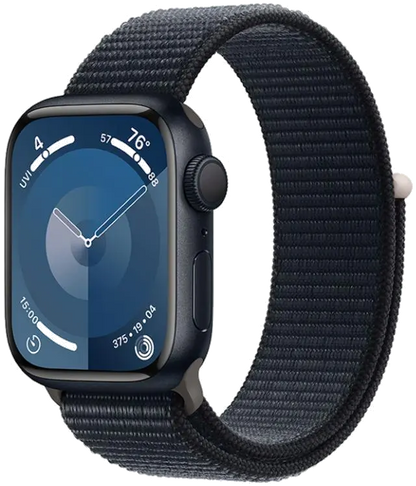 Apple MR9C3QP/A Apple Watch S9 GPS 45mm Midnight Alu Case w Midnight Sport Loop, 195949031373