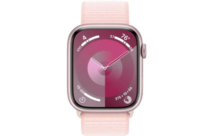 Apple MR9J3QP/A Apple Watch S9 GPS 45mm Pink Alu Case w Light Pink Sport Loop, 195949032035