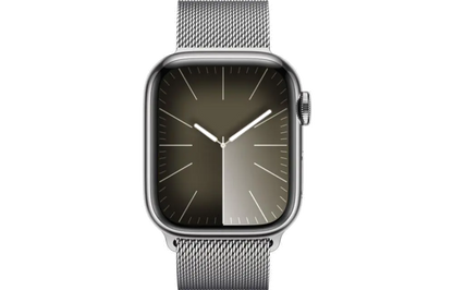 Apple MRJ43QP/A Apple Watch S9 Cellular 41mm Silver Stainless Steel Case w Silver Milanese Loop, 195949023071