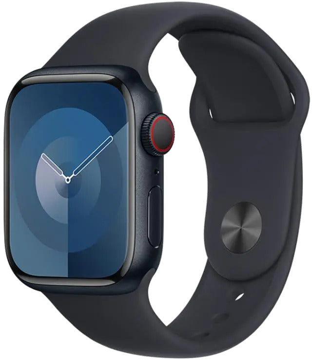 Apple MRMC3QP/A Apple Watch S9 Cellular 45mm Midnight Alu Case w Midnight Sport Band S/M, 195949024290