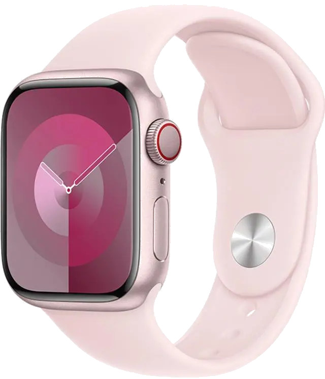 Apple MRML3QP/A Apple Watch S9 Cellular 45mm Pink Alu Case w Light Pink Sport Band M/L, 195949025068