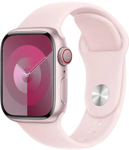 Apple MRML3QP/A Apple Watch S9 Cellular 45mm Pink Alu Case w Light Pink Sport Band M/L, 195949025068