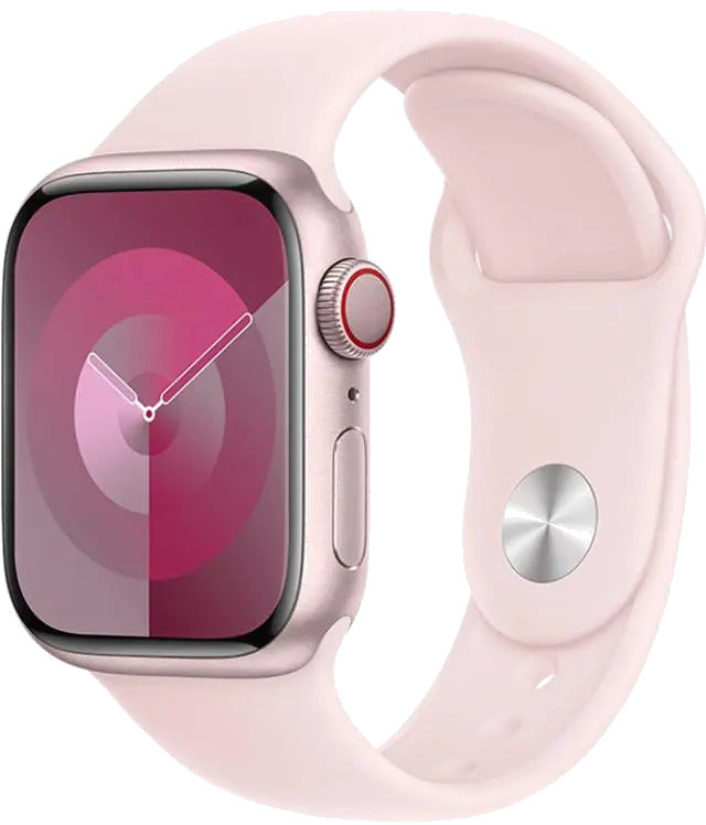 Apple MRML3QP/A Apple Watch S9 Cellular 45mm Pink Alu Case w Light Pink Sport Band M/L, 195949025068