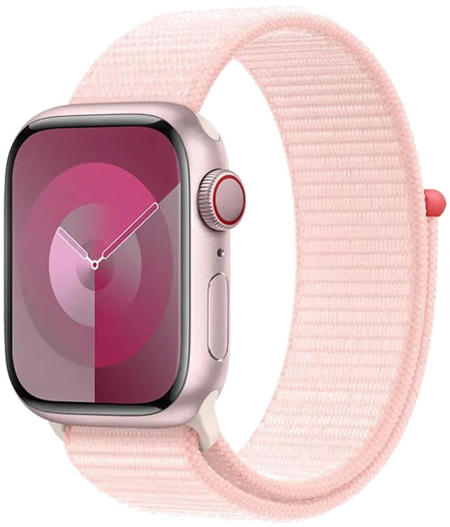 Apple MRMM3QP/A Apple Watch S9 Cellular 45mm Pink Alu Case w Light Pink Sport Loop, 195949025174