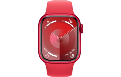 Apple MRXG3QP/A Apple Watch S9 GPS 41mm RED Alu Case w RED Sport Band S/M, 195949033025