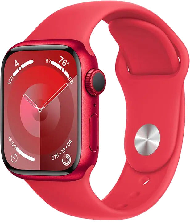 Apple MRXG3QP/A Apple Watch S9 GPS 41mm RED Alu Case w RED Sport Band S/M, 195949033025