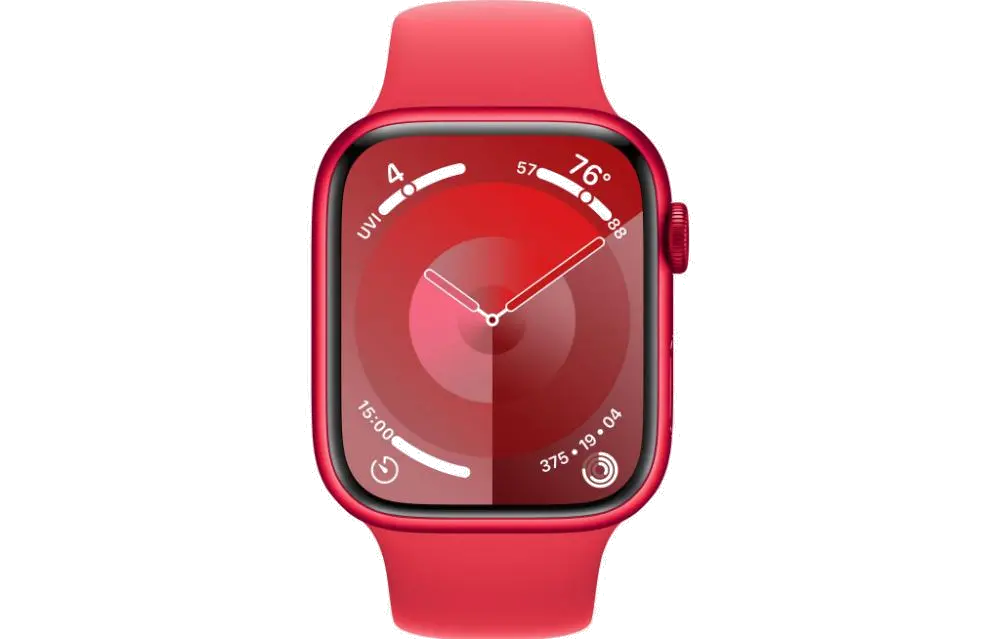 Apple MRXJ3QP/A Apple Watch S9 GPS 45mm RED Alu Case w RED Sport Band S/M, 195949033247