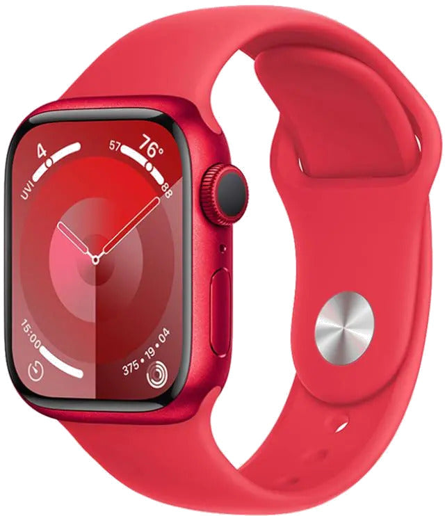 Apple MRXJ3QP/A Apple Watch S9 GPS 45mm RED Alu Case w RED Sport Band S/M, 195949033247