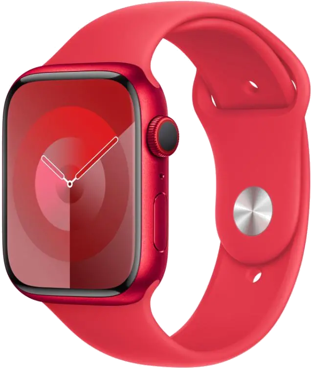 Apple MRYG3QP/A Apple Watch S9 Cellular 45mm RED Alu Case w RED Sport Band M/L, 195949028618