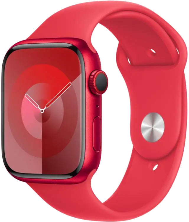 Apple MRYG3QP/A Apple Watch S9 Cellular 45mm RED Alu Case w RED Sport Band M/L, 195949028618