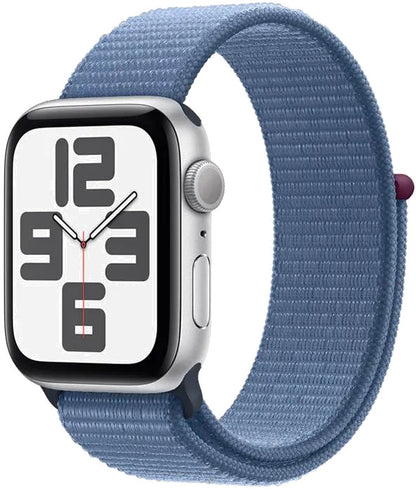 Apple MRE33QP/A Apple Watch SE2 v2 GPS 40mm Silver Alu Case w Winter Blue Sport Loop, 195949004124