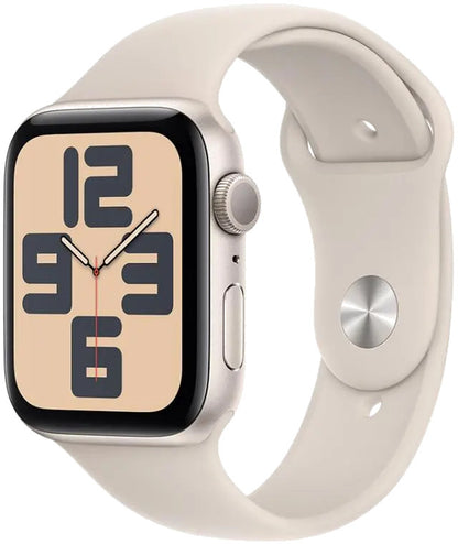 Apple MRE53QP/A Apple Watch SE2 v2 GPS 44mm Starlight Alu Case w Starlight Sport Band M/L, 195949004346