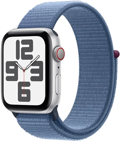 Apple MRGQ3QP/A Apple Watch SE2 v2 Cellular 40mm Silver Alu Case w Winter Blue Sport Loop, 195949006913