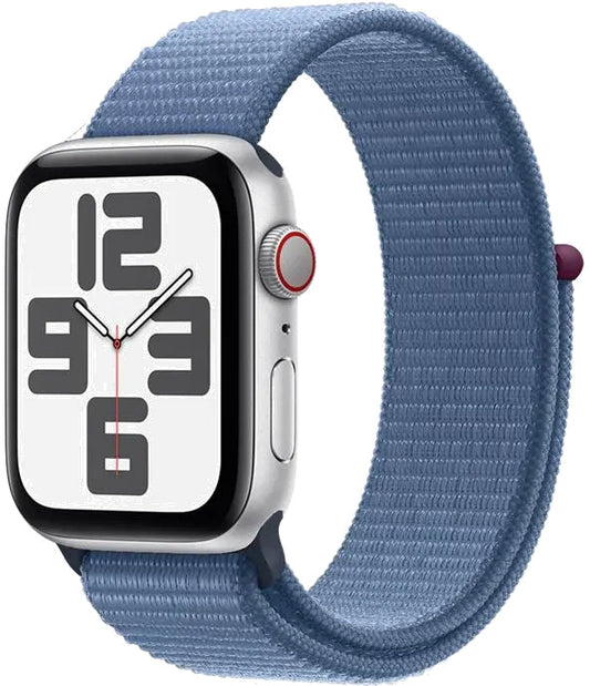 Apple MRGQ3QP/A Apple Watch SE2 v2 Cellular 40mm Silver Alu Case w Winter Blue Sport Loop, 195949006913