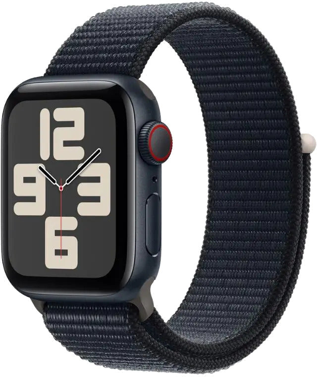 Apple MRHC3QP/A Apple Watch SE2 v2 Cellular 44mm Midnight Alu Case w Midnight Sport Loop, 195949007514