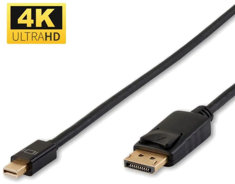 MicroConnect DP-MMG-300MB 4K Mini Displayport to, Displayport Cable 3m 1.2v., 5712505702086