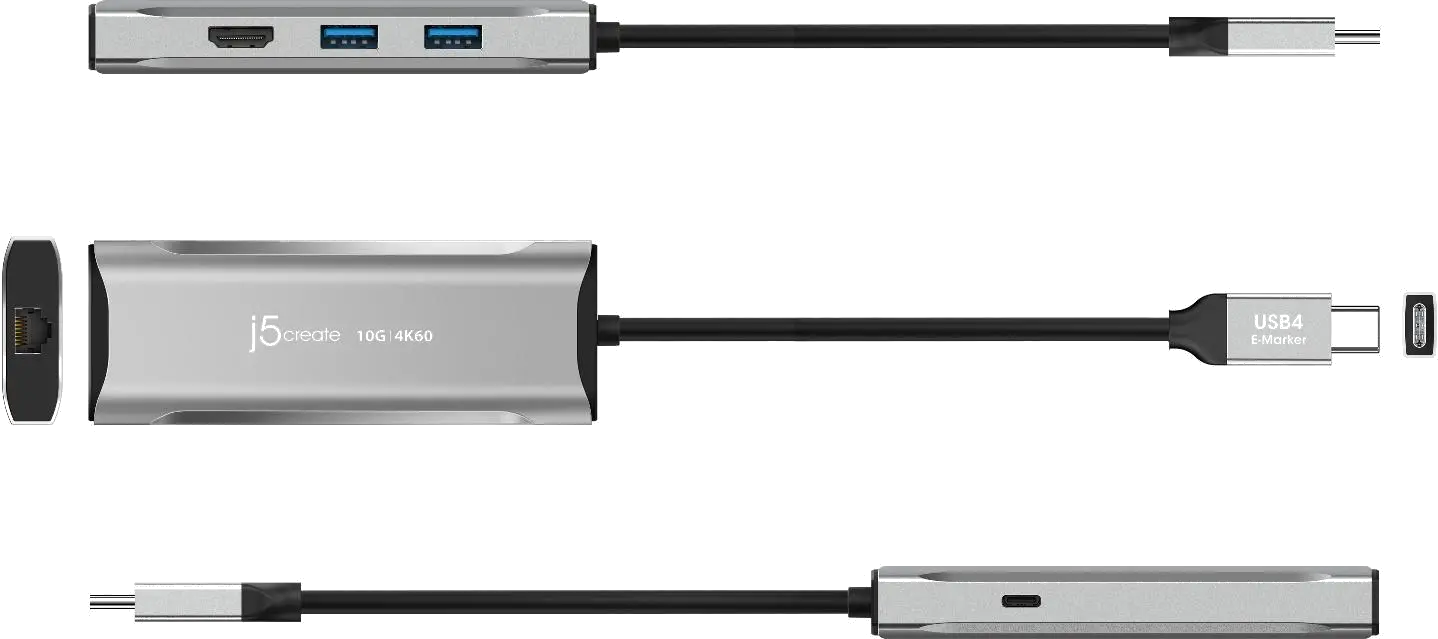 j5create JCD392-N 4K60 Elite USB-C Travel Dock 10Gbps, 4712795086331