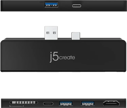 j5create JCD324B-N ULTRADRIVE MINIDOCK USB-C/USB-A for Surface Pro 7, 4712795085310