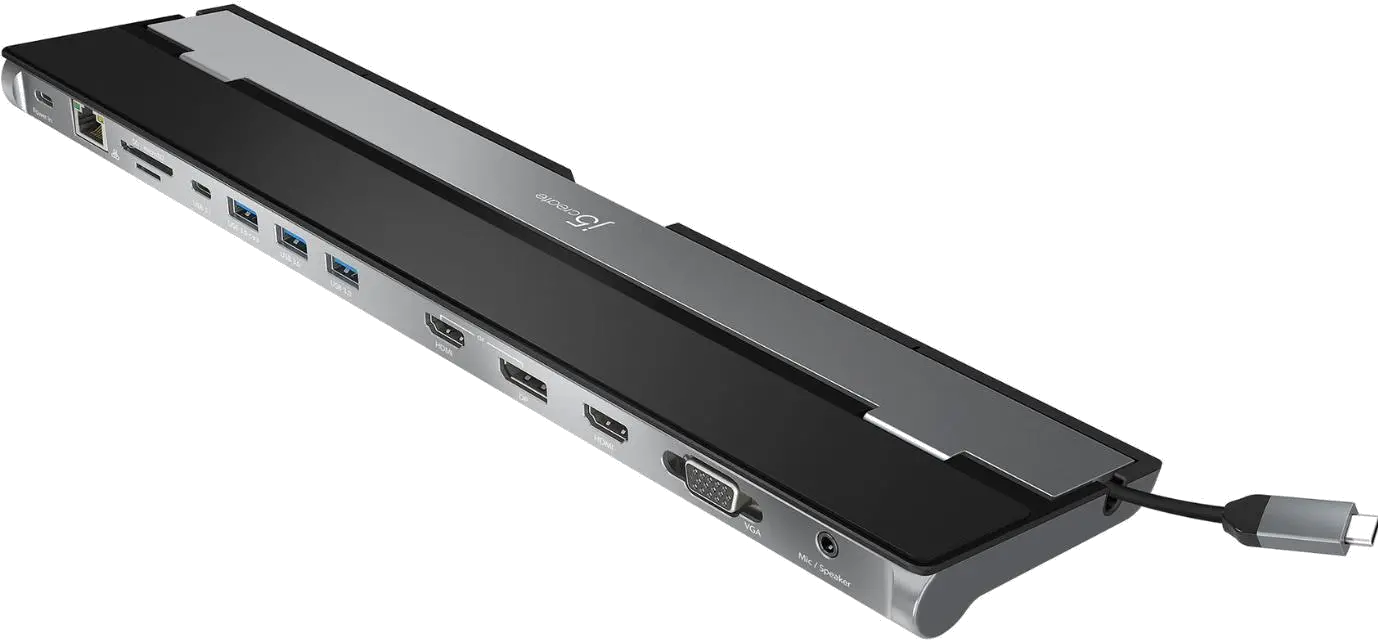 j5create JCD543P-FN USB-C Triple Display Docking Station with 100W PD Adapter, 4712795084009