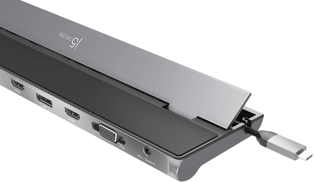 j5create JCD543P-FN USB-C Triple Display Docking Station with 100W PD Adapter, 4712795084009