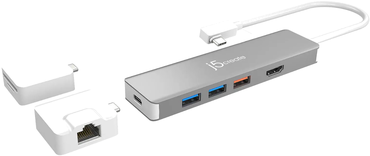 j5create JCD375-N USB-C MODULAR MULTI-ADAPTER/WITH 2 KITS, 4712795084924