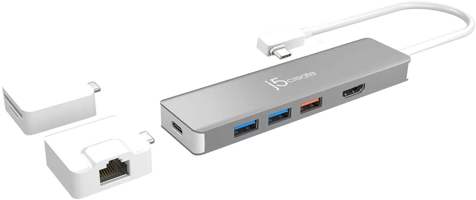 j5create JCD375-N USB-C MODULAR MULTI-ADAPTER/WITH 2 KITS, 4712795084924