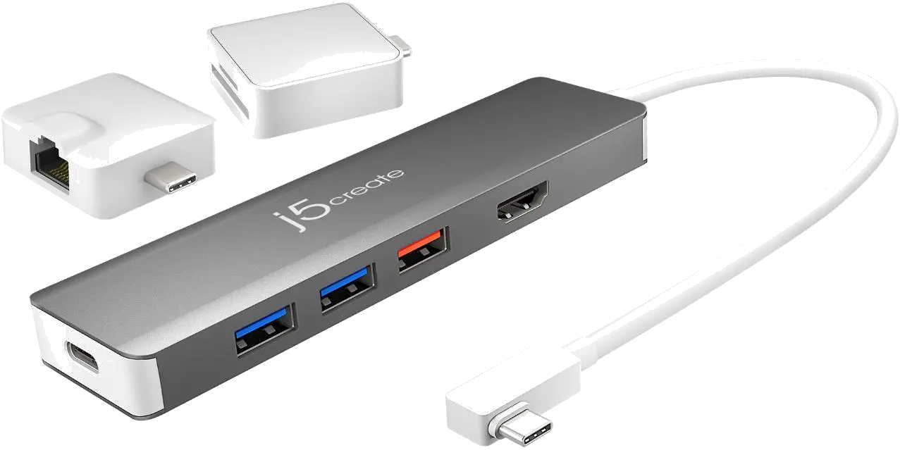 j5create JCD375-N USB-C MODULAR MULTI-ADAPTER/WITH 2 KITS, 4712795084924