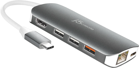 j5create JCD383-N USB-C MULTI ADAPTER (9 FUNCTION/IN 1), 4712795081909