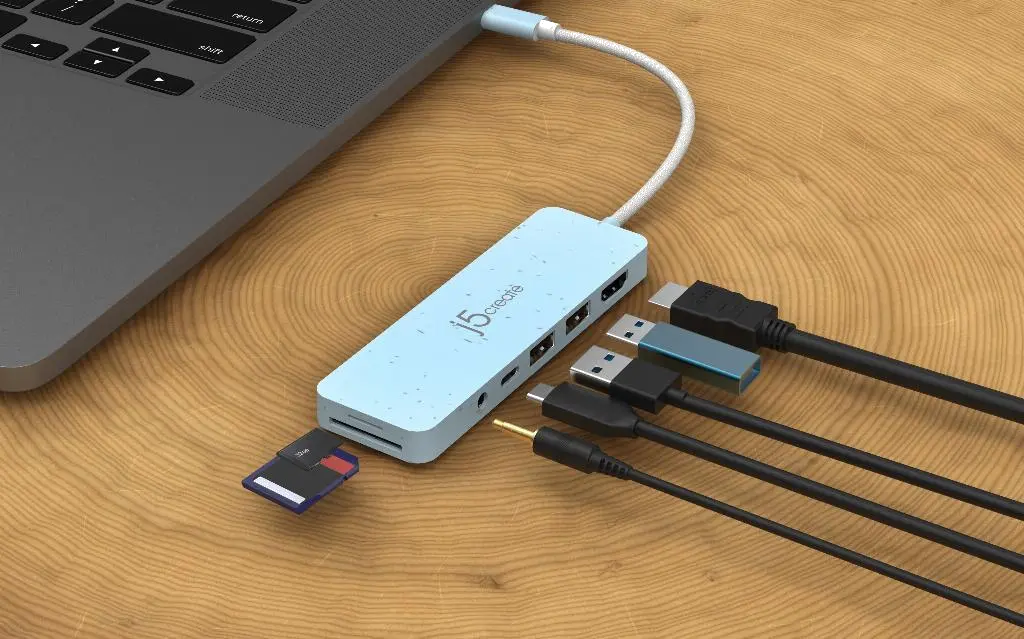 j5create JCD373EC-N ECO-FRIENDLY USB-C MULTI-PORT/HUB WITH POWER DELIVERY, 4712795087550