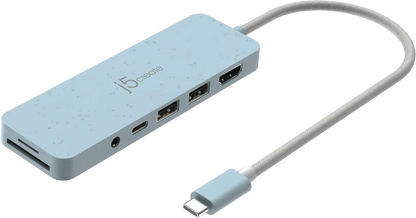 j5create JCD373EC-N ECO-FRIENDLY USB-C MULTI-PORT/HUB WITH POWER DELIVERY, 4712795087550