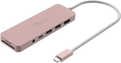 j5create JCD373ER-N ECO-FRIENDLY USB-C MULTI-PORT/HUB WITH POWER DELIVERY, 4712795087543