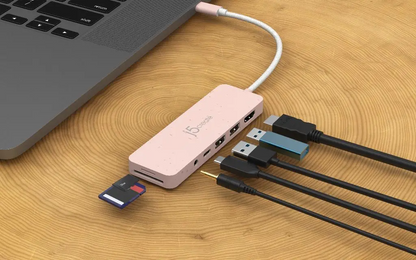 j5create JCD373ER-N ECO-FRIENDLY USB-C MULTI-PORT/HUB WITH POWER DELIVERY, 4712795087543