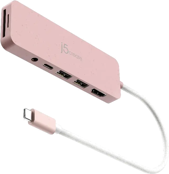 j5create JCD373ER-N ECO-FRIENDLY USB-C MULTI-PORT/HUB WITH POWER DELIVERY, 4712795087543