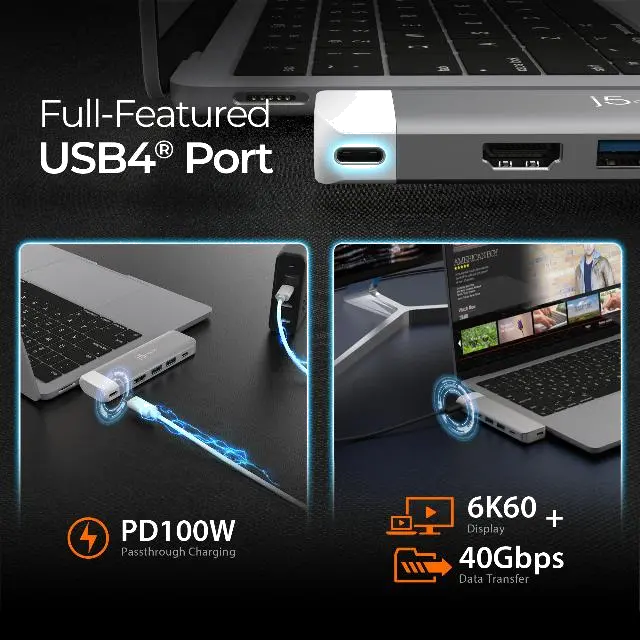 j5create JCD394-N USB-C 6K PREMIUM HUB/, 4712795087314