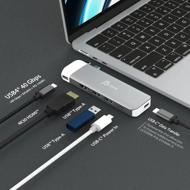 j5create JCD394-N USB-C 6K PREMIUM HUB/, 4712795087314