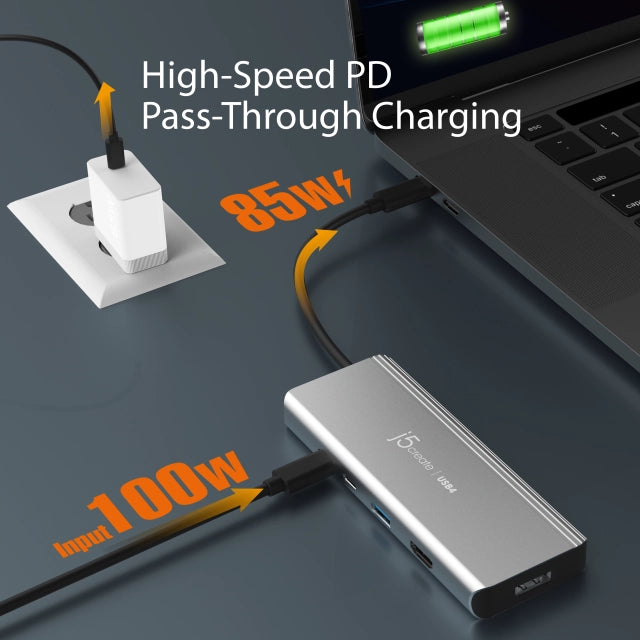 j5create JCD401-N USB4 DUAL 4K MULTI-PORT HUB/, 4712795086348