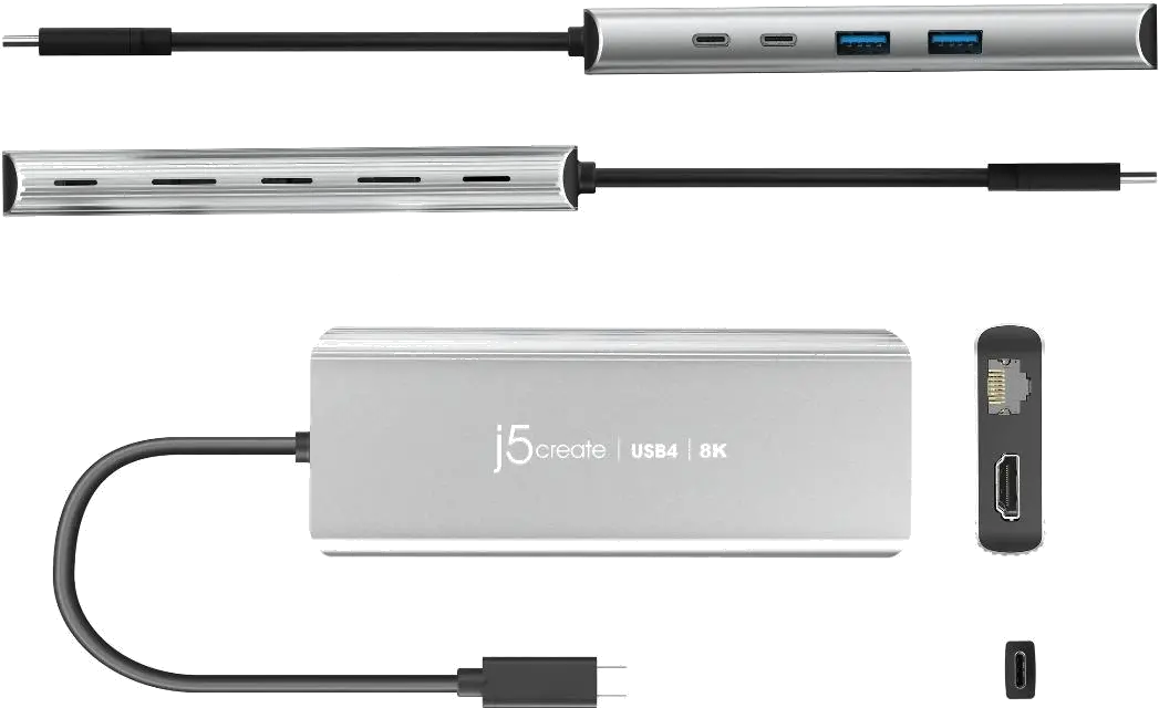 j5create JCD403-N USB4 8K MULTI-PORT HUB SPACE/GREY, 4712795086614