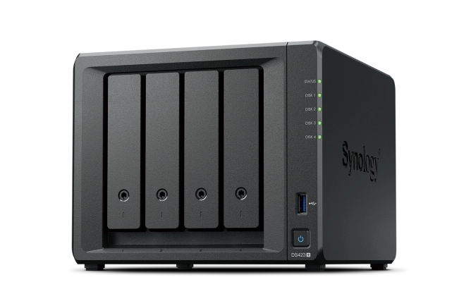 Synology DS423+ DiskStation DS423+ sistem NAS cu 4 sloturi 3.5/2.5inch SATA + 2 sloturi M.2 NVMe, 4711174725007