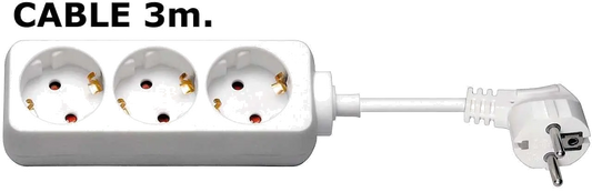 MicroConnect GRU0033W Prelungitor 3 prize Schuko lungime cablu 3m alb, 5711045108846