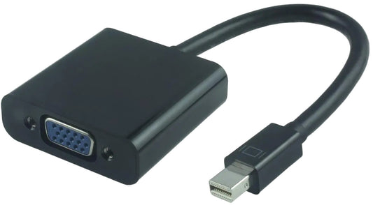 MicroConnect MDPVGA2B Active Mini DP VGA Adaptor, Mini DP M VGA Female, Black, 5712505743232