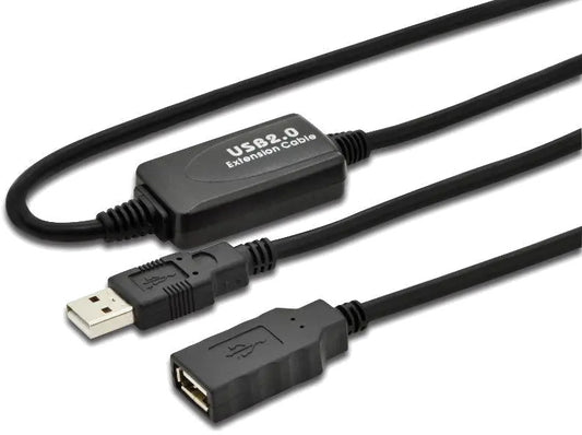 MicroConnect USB2.0AAF05A Active USB 2.0 cable, A-A M-F, With integrated repeater 5m, 5705965988183