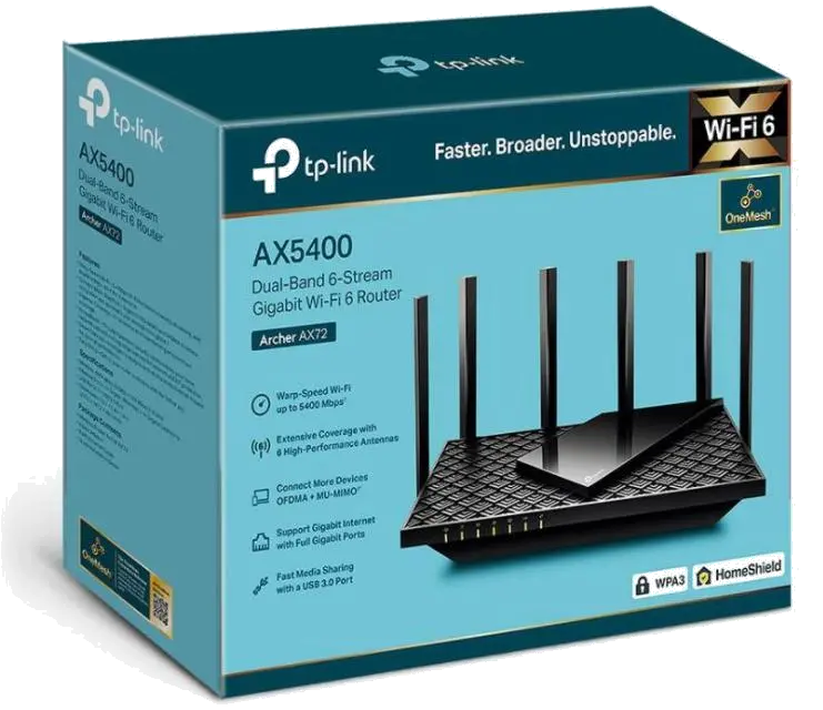 TP-Link ARCHER AX72 AX5400 router Wi-Fi Gigabit, 4897098687215