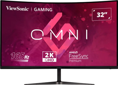 ViewSonic VX3218C-2K Monitor curbat VX3218C-2K 32" 165Hz Curved QHD Gaming Monitor 2560x1440, 766907019056