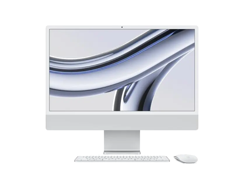 Apple MQR93RO/A PC AIO IMAC 24", procesor M3 8C CPU 8C GPU 8GB, 256GB, silver, 194253776772