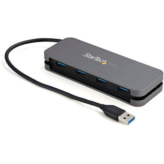 StarTech HB30AM4AB Hub USB-A la 4 porturi USB-A 3.2/3.1 Gen 1 5Gbps lungime cablu 28cm, 065030883443